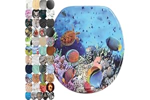 Sanilo WC Sitz ohne Absenkautomatik, viele schöne Toilettendeckel zur Auswahl, hochwertige und stabile Qualität aus Holz (Ocean)