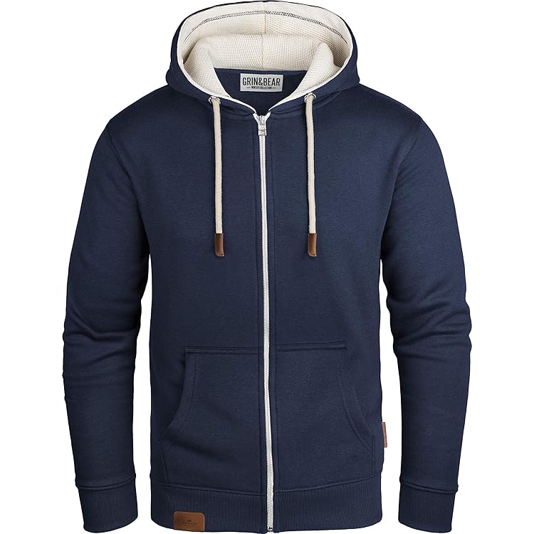 Solid SDBene Zip Hoodie heren sweatjack met capuchon en ritssluiting, donkergrijs (dark grey melange 8288), M