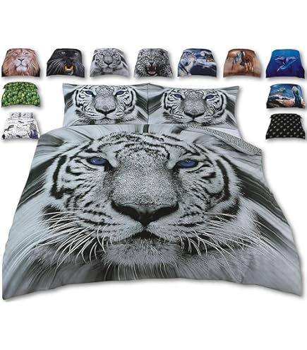 3D Leopard Print Duvet Cover Set, Animal Bedding - UK - View #2