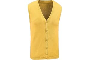 Evoga Gilet smanicato uomo primavera estate Cardigan maglia Slim Fit in cotone