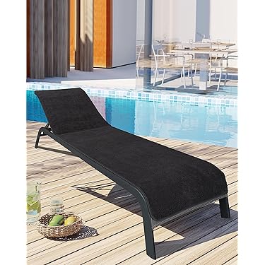 DOTBUY-SHOP Gartenliegen Auflage Grau 48x155cm - Weiche & Antirutsch Liegenmatte