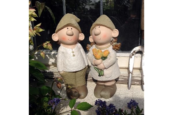 FHFY Garden Nains de jardin Bill et Berryl rose