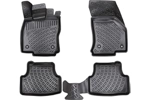 Elmasline Juego de alfombrillas de goma 3D para Skoda Octavia II año de construcción 2004-2012, borde extra alto de 5 cm