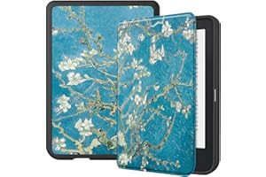 Vakarey Housse pour Kobo Clara 2e/Clara Colour/Clara BW Étui,pour Tolino Shine 4/Shine 5/Shine Color Coque Ultra Mince Antichoc,Fleur