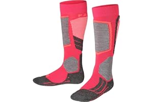 ‎FALKE FALKE Uniseks - dzieci Skarpety narciarskie SK2 Intermediate K Kh Wełna ciepłe grube 1 Para, Czerwony Rose 8564, 27-30