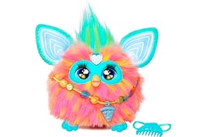 Furby Interaktywna pluszowa zabawka Hasbro Coral - wersja angielska, 6 cali