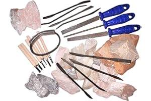 artdee® Soapstone Set with Soapstone Tool - Soapstones 10 kg and Tool for Carving and Filing - Easy Processing for Beginners and Professionals - Soapstone Jewellery Create