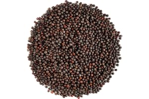 Black Mustard Seeds Whole Organic - Brown Mustard Seed Spicy Ingriedient - Dark 200g