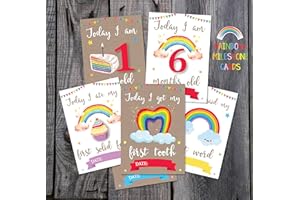 Personal Moments Rainbow Baby Milestone Cards • Baby Shower Milestone Cards Gift • Baby Keepsake Milestone Cards • Rainbow Memory Milestone Cards