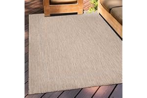Teppium Tapis d'extérieur résistant aux intempéries, 160 x 230 cm, beige, aspect sisal – Tapis de cuisine lavable, antidérapant, imperméable, bordure, facile d'entretien – Idéal pour balcon, terrasse