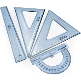 STAEDTLER Mars 569 Geometry Set - 4 Piece, Bag | Ruler 30 cm, Protractor &amp; 2 Squares &ndash; Sturdy for School and Mathematics &ndash; Ar