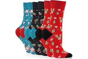 SockWaddles Ladies Bamboo Socks 3 Pairs, Breathable Womens Crew Socks, Cotton & Bamboo Blend Comfortable Dress Sock, Soft Top with Reinforced Heel and Toe, Chirstmas Gifts for Ladies Wife Grils Xmas