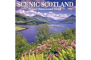 2025 Scotland Calendar: Scenic Scotland Family Organiser - Square Wall Calendar - Month to View - 12 Months
