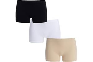 UnsichtBra Bielizna damska, zestaw 3 komfortowych bokserek, bezszwowe, ze spandexu, majtki