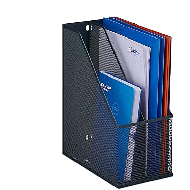 JIANTA Kraftpapier Tijdschriften Organiser, Bruin 9 cm x 26 cm x 27 cm Kantoor Tijdschriften Organiser voor Mappen Document Organisers Briefpapier - Set van 8