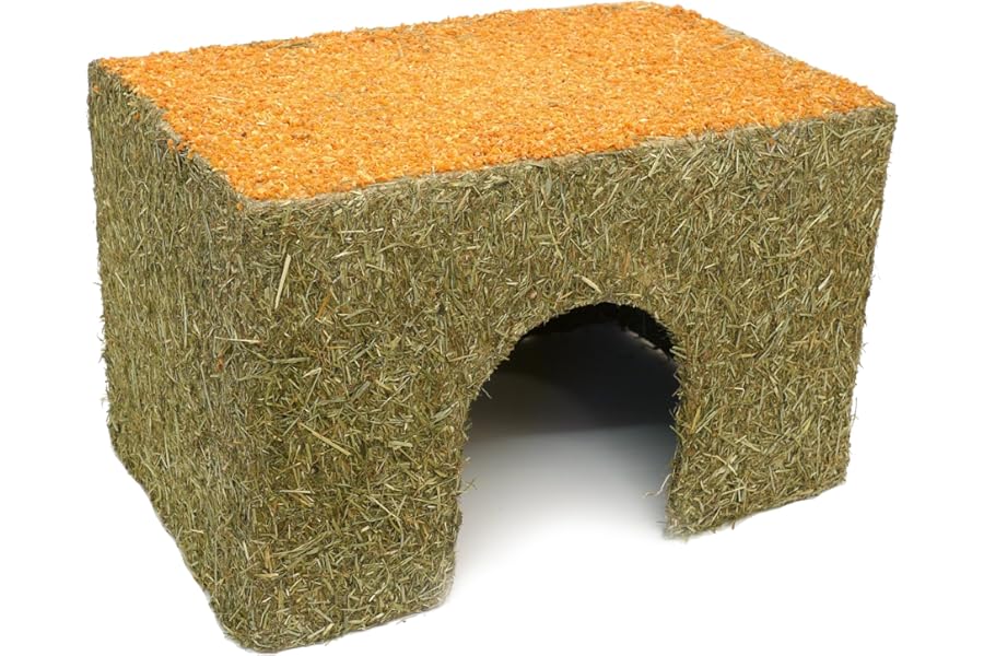 Rosewood Naturals Large Carrot Cottage for Small Animals - Edible Toy, Hay House, Den and Hideout for Rabbits, Guinea Pigs and Chinchillas