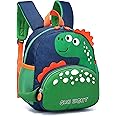 Tokeya Kids Backpack, School Bag for Boys Girls Children Toddler with Chest Strap Kindergarten Bookbag Cute Animals Nursery Rucksack Bags for Preschool 1-5 Years
