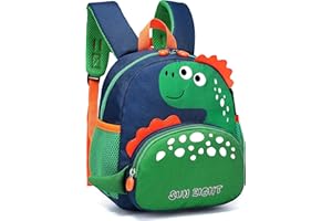 Tokeya Zaino per Bambini Asilo Zainetto Ragazzo Ragazza Piccolo Scuola Zainetti con Fascia Toracica, Carino Scuola Materna Animali Zaino Impermeabile Leggero Borsa per 1-5 Anni Bambino