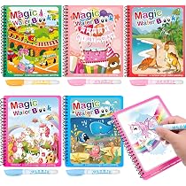 Jaq Jaq Bird Mini libro da colorare con 4 pennarelli Wishy Washy