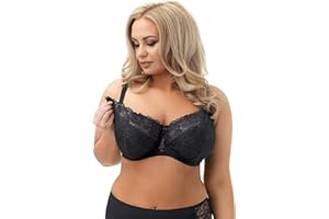 Selente My Secret Soutien-Gorge Grande Taille avec Armatures. Détails en Dentelle Chic, Bonnets C-K. Fabriqué dans l'UE.