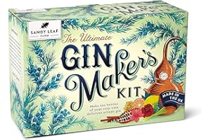 Sandy Leaf Farm Gin Making Kit – 10 Bottle Gin Maker’s Set w/Pink & Citrus Flavour Spice Blends