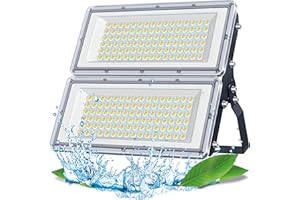 TASINUO Projecteur LED Extérieur 200W, 2 en 1 20000LM 7000K Spot LED Extérieur, IP67 Étanche 85-265V Lampe Exterieur pour Jardin Terrasse Garage Usine
