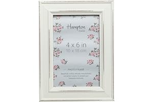 Hampton Frames, Cornice per foto 10x15 cm, bianco, legno 30 mm, vetro, da tavolo o parete | Design contemporaneo per casa e ufficio