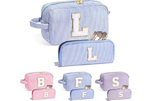 Parima Geschenke für Mädchen, Kosmetiktasche Mädchen Kulturtasche Damen Reise Kulturbeutel Personalisierte Kosmetiktasche Geschenke für Frauen Freundin Schweste Kosmetiktaschenn mit Buchstaben L