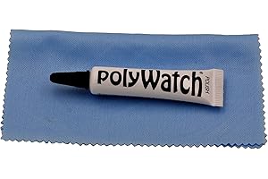 Polywatch Poly Watch Plastic Crystal Glass Polish & Scratch Remover Repair Tool With Blue Cloth, Modern
