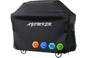 AZOMKER Pokrowiec na grilla, odporny na warunki atmosferyczne, odporny na rozerwanie, wodoszczelny, z ochroną UV, do Brinkmanna, Char Broil, Weber i Jenn Air (145 x 61 x 117 cm)