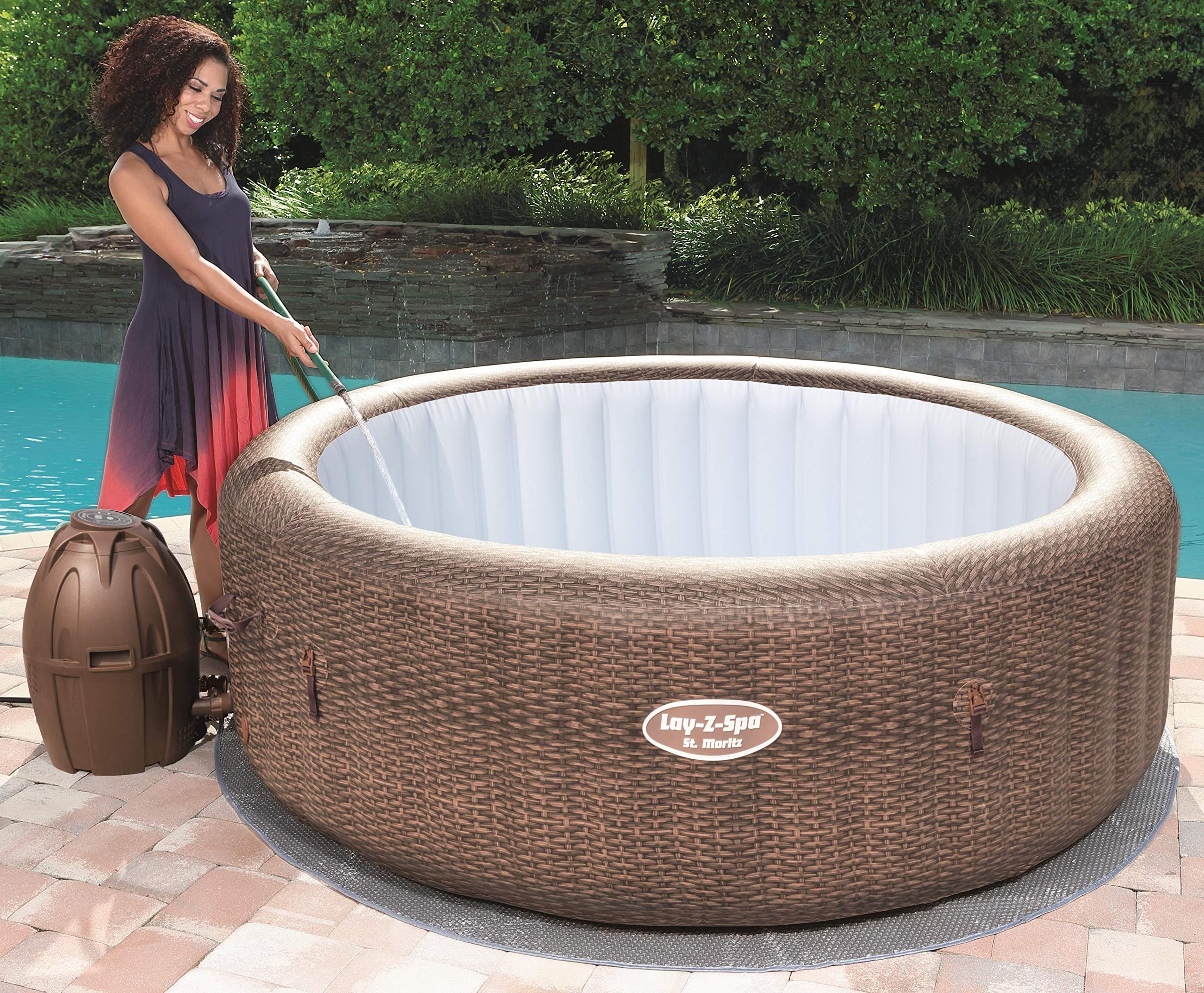 Bestway Lay-Z-Spa St. Moritz AirJet, Whirlpool rund aufblasbar mit Massagefunktion, 216x216x71 cm – Bild 12