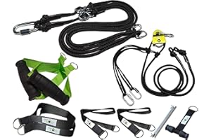 ‎BODYCROSS PREMIUM Schlingentrainer Komplett Set, Made in Germany, geprüft & zertifiziert, 2 Slingtrainer im Krafttraining Set mit Umlenkrolle, Türanker, Befestigung für zuhause und outdoor, 10 Jahre Garantie