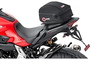 QBag Sac arrière 03 pour siège passager, porte-bagages, 5L d'espace de rangement, facile à charger/décharger, idéal pour moto, scooter, vélo, noir