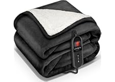 sinnlein® Heizdecke mit Abschaltautomatik 200x180cm TÜV SÜD GS geprüft | Elektrische Wärmedecke mit 9 Temperaturstufen | Kusc