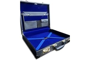 REGALIA STORE UK Masonic Hard Faux Leather Apron Case (Grand) | Black - Secure Lockable Storage for Craft Dress & Undress Grand Aprons, Royal Arch Grand Aprons & Mark Dress & Undress Aprons