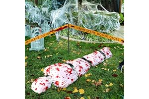 QUANMAITONG Halloween Deko Outdoor Leiche Aufblasbare Puppe Horror Haus Deko, Gruselig Scary Aufblasbare Figuren, Halloween Dekoration Leichensack Außen Gadgets Sackerl，Halloween Figuren Lebensgroß