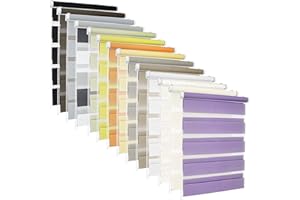 R ROLLMAXXX ROLLMAXXX Doppelrollo ohne Bohren - Klemmfix Rollo ohne Bohren - Doppelrollo Klemmfix ohne Bohren - Rollos für Fenster ohne Bohren - Fensterrollo - inkl. Zubehör - Größe und Farbe wählbar