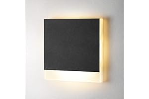 ‎LAMBADO lambado® Premium LED Wandeinbauleuchte für Schalterdose - Treppenbeleuchtung 230V STRIPE in schwarz für Innen - 1.5W ColorSwitch für Ambiente & Sicherheit im Dunkeln