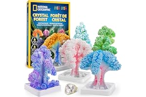 BLUE MARBLE National Geographic Kit de Manualidades para Niños – Kit de Cultivo de Cristales, CREA 6 Árboles de Cristal en 6 Horas, Suministros de Arte, Geoda, Kit CTIM