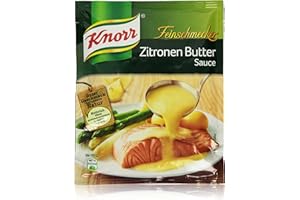 ‎KNORR Knorr Feinschmecker Zitronen Butter Sauce leckere helle Soße ohne geschmacksverstärkende Zusatzstoffe 250 ml 1 Stück