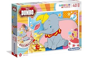 Clementoni - 25461 - Floor Puzzle - Dumbo 40 pièces - Disney