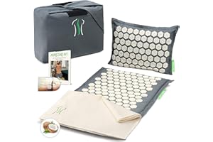 BACKLAxx ® tapis acupression – tapis massage pour la détente du dos, de la nuque et des épaules – tapis d acupression contre les tensions – tapis de massage avec coussin, tissu et sac