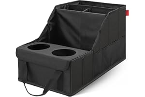 YOOFAN Auto Organizer mit Getränkehalter, für Beifahrersitz, Autositz Organizer Vordersitz und Rücksitz mit 9 Fächern für Reisekinder