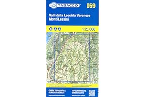 Valli della Lessinia Veronese. Monti Lessini. Carta topografica in scala 1:25.000. Ediz. multilingue: 059