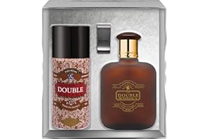 EVAFLORPARIS DOUBLE WHISKY, Gift Box, Eau de Toilette 100 ml + Déodorant 150 ml + Money clip, Set, Natural Spray, Men perfume, EVAFLORPARIS - 520 g