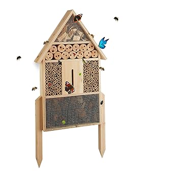 Neu Grosser Holzerner Frei Stehend Insekt Kafer Garten Hotel Haus