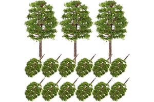 LIOOBO Model Trees - Model Railway Scenery Landscape Train Railways 9CM 20pcs (Dark Green)