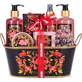 BRUBAKER Cosmetics Bath and Shower Set "Love" with Passion Fruit - 12 Piece Beauty Set in Vintage Bath - Gift Set for Women -