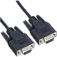C2G 81418 2M DB9 Female to DB9 Female Null Modem Computer Serial Port Extension Cable, Black