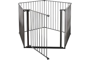 BabyDan Pet Flex Parc/Séparation de Pièce pour Chien Noir Hauteur 73 cm Taille XXL